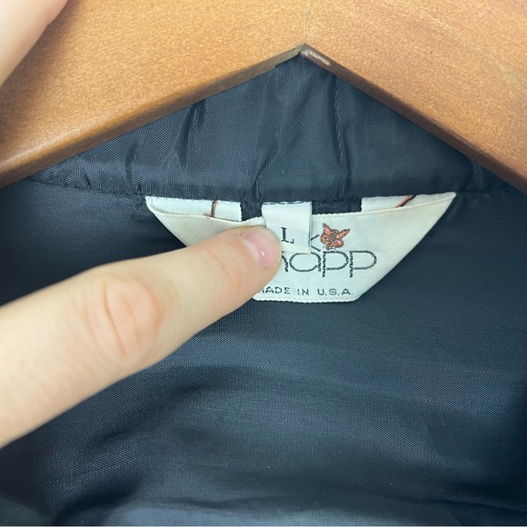 Vintage Men’s Fox Knapp Gray & Blue Plaid Jacket Dagger Collar Made in USA Large - Picture 8 of 9